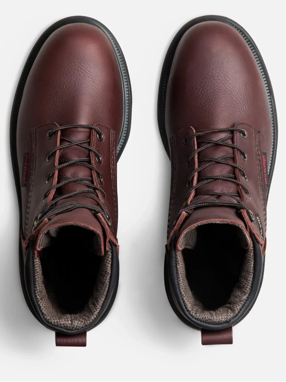 Red Wing Shoes Oxblood Leather Waterproof Lace-Up Work Boot